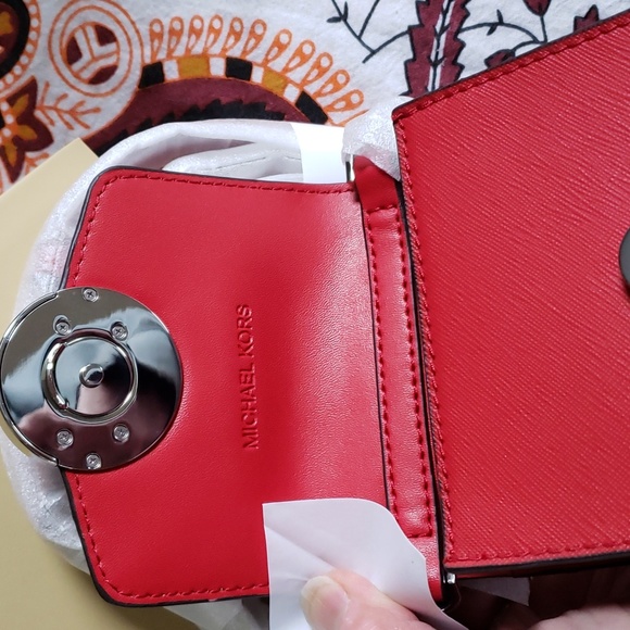 Michael Kors "Carmen" Red Leather Crossbody/Shoulder Bag NWT NIB *Host Pick* - Picture 4 of 9
